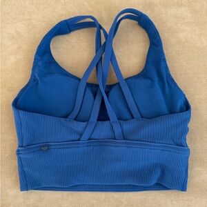 Lululemon longline ribbed energy bra Regatta blue